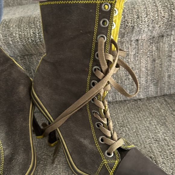 Rare suede STIL y2k high heel work boots 7.5 - Picture 15 of 16